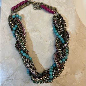 Stella & Dot Bamboleo rhinestone, beaded necklace